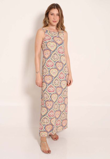 Vestido Fluxy Regata Decote Careca - Dreams